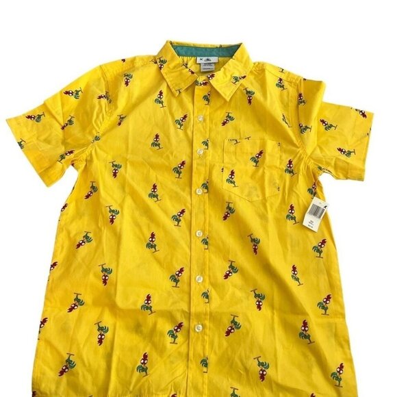 NEW Disney Camp Shirt Button Down Moana Hei-Hei Yellow Men’s Small - Picture 10 of 12